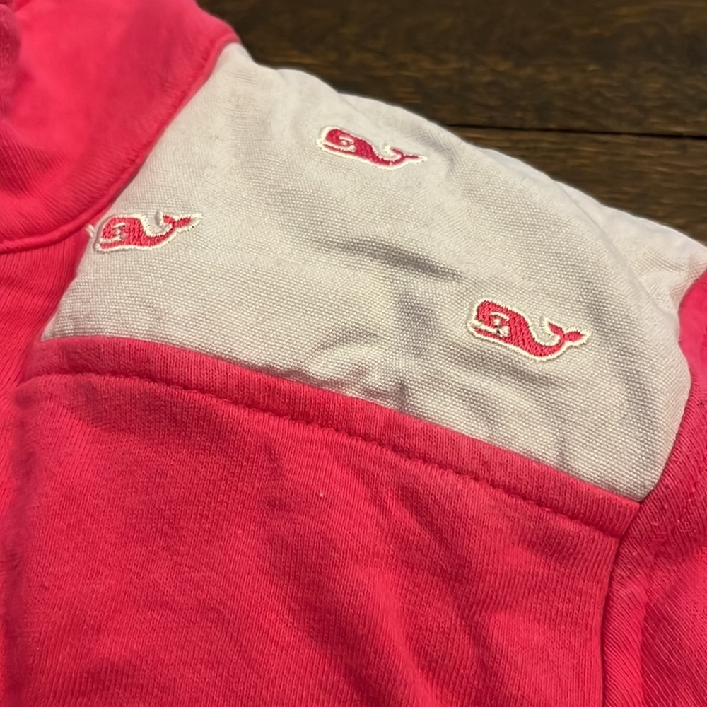 Vineyard Vines hot pink logo 1/4 zip - Picture 3 of 6